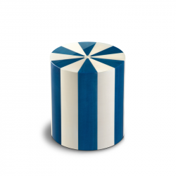 Houtenlook cilinder medium urn blauw en wit Blu Columbarium Pisa Blue URCOP10L 6 Liter