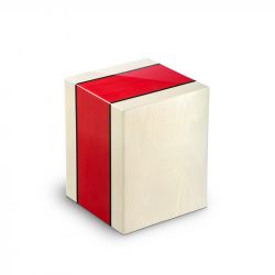 Houtenlook medium urn ivoor en rood Columbarium Venezia Rossa UR-C-VE-05L 6 Liter