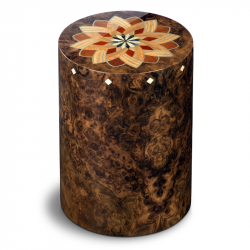 Houtenlook cilinder urn donker Columbarium Girandola Vavona UR-CO-P-50L 6 Liter