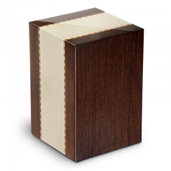 Houtenlook urn in Wenge en ivoor kleur Venezia Wengé UR-V-VE-07L 7 L