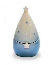 Keramiek baby urn met sterretjes KLU10-12-1