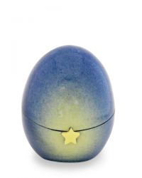 Keramiek baby urn met ster KLU04-7-4