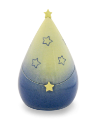 Keramiek kinder urn met sterren KU04-7-1