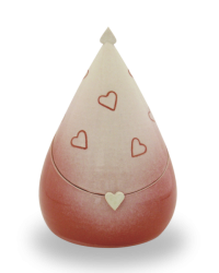Keramiek kinder urn met hartjes KU04-7-2