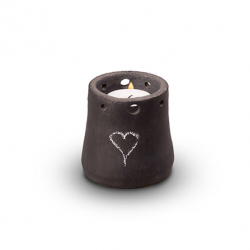 Keramiek beschrijfbare mini urn met waxinelichthouder KU305K