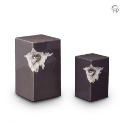 Keramiek urnen met klein zilver hartje KU015