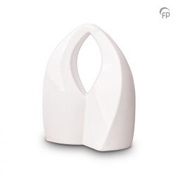 Keramiek witte urn KU008
