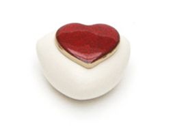 Koesterurn mini urn keramiek KUd/hart.rood