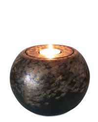 Goudkleurige en koperkleurige keramiek mini urn met met lichtje MU20-1-5