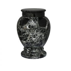 Marmeren urn zwart/wit SU6781