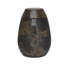 Marmeren urn zwart bruin SU2980