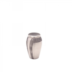 Messing mini urn bewerkt in metaalkleur HU174K