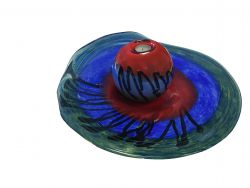 Glazen design waxinelicht PH.701 met glazen schaal PH.702