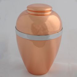 Urn Classique Aluminium 150mm roodkoper, glans