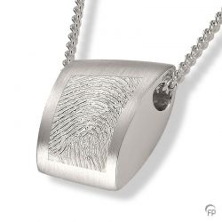 Strakke ashanger zilver met vingerafdruk AH004fp