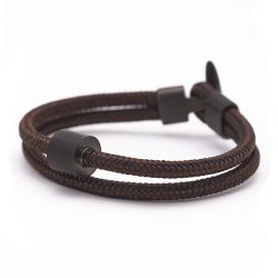 Heren armband koord bruin black edition TB-BE-BC5