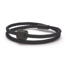 Heren armband staal zwart black edition TB-BE-BSB