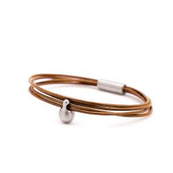 Dames charm armband cognac TB-CL3
