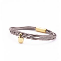 Dames goudkleurig charm armband oester TB-CLG13