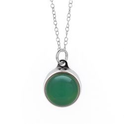 Stalen hanger groen agaat TB-PS-AGG