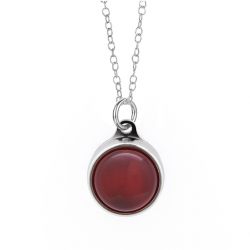 Stalen hanger rood agaat TB-PS-AGR