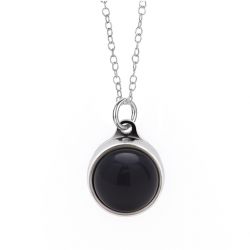 Stalen hanger zwarte onyx TB-PS-ONB