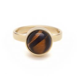 Goudkleurige ring tijgeroog TB-RG-TEY
