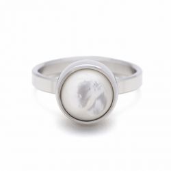 Stalen ring parelmoer TB-RS-MOP