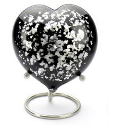 Zwart hart met zilver afwerking U38