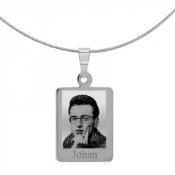 Witgouden fotohanger rechthoek klein 7104W