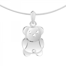 Witgouden teddybeer ashanger 1570W