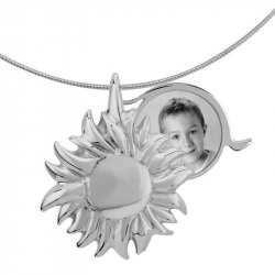 Zilveren medaillon zon 8002Z