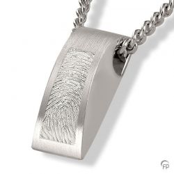 Zilveren ashanger met vingerafdruk AH063FP