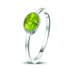 RWS 001 Zilveren kroonring met hars