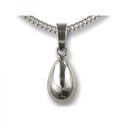 Zilveren hanger traan AH064