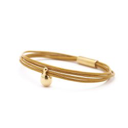 Dames goudkleurig charm armband geel TB-CLG8