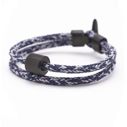 Heren armband koord jeans black edition TB-BE-BC6