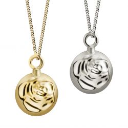Rond bol roos in het goud (14 krt) 229