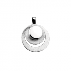 Ronde ashanger van zilver - 203S