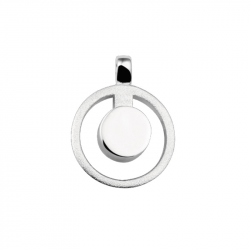 Ronde ashanger van zilver - 206S