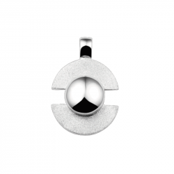 Ronde ashanger van zilver - 208S
