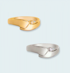 Gouden ring met briljant 0,03 karaat 603 RA3