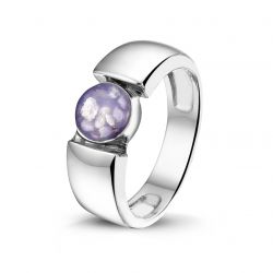 Zilveren ring met ronde askamer - RG 023