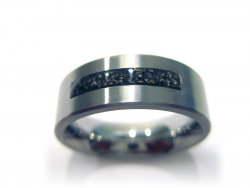 Zilveren ring met brede as streep- RS 006 S