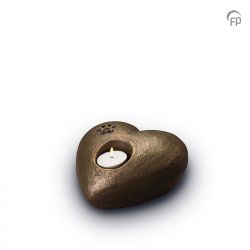Keramische dieren art urn met bronzen afwerking UGK204