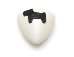 Dierenurn keramiek hond zwart/wit DU/hond(w-z)