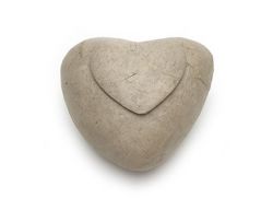 Eco urn keramiek Hart Beige