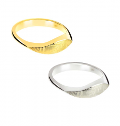 Gouden ring golf voor vingerafdruk 761