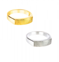 Gouden ring recht voor vingerafdruk 757