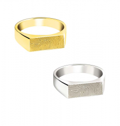 Gouden ring recht voor vingerafdruk 765